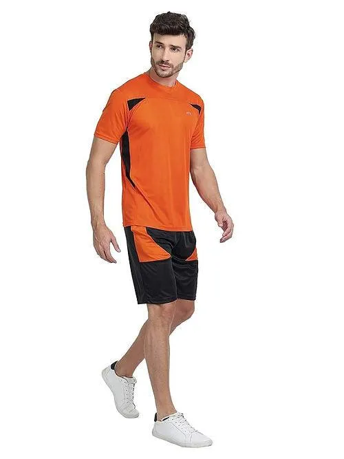 Dri-FIT Bi-Color T-Shirt for Men - Workout & Leisure [Black/ Orange]