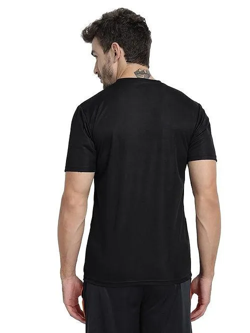 Dri-FIT Bi-Color T-Shirt for Men - Workout & Leisure [Black/ Orange]