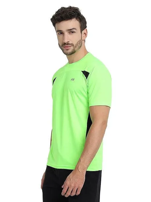 Dri-FIT Bi-Color T-Shirt for Men - Workout & Leisure [Black/ Orange]