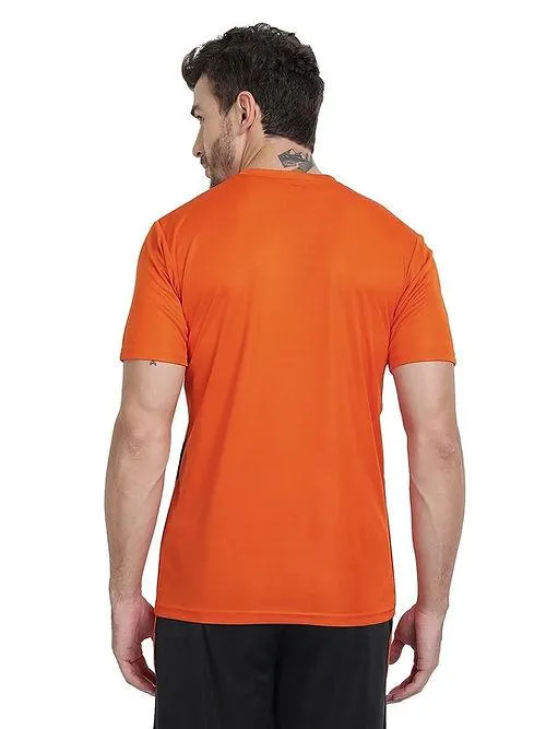 Dri-FIT Bi-Color T-Shirt for Men - Workout & Leisure [Black/ Orange]