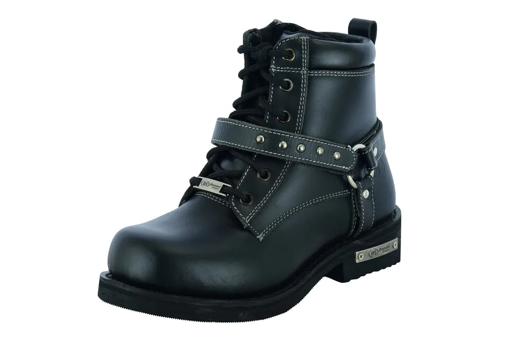 DS9766 Women's Boots with Side Zipper and Single Strap