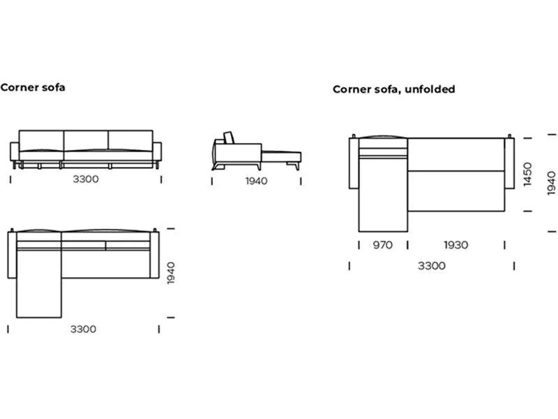 Duna Corner Sofa Bed