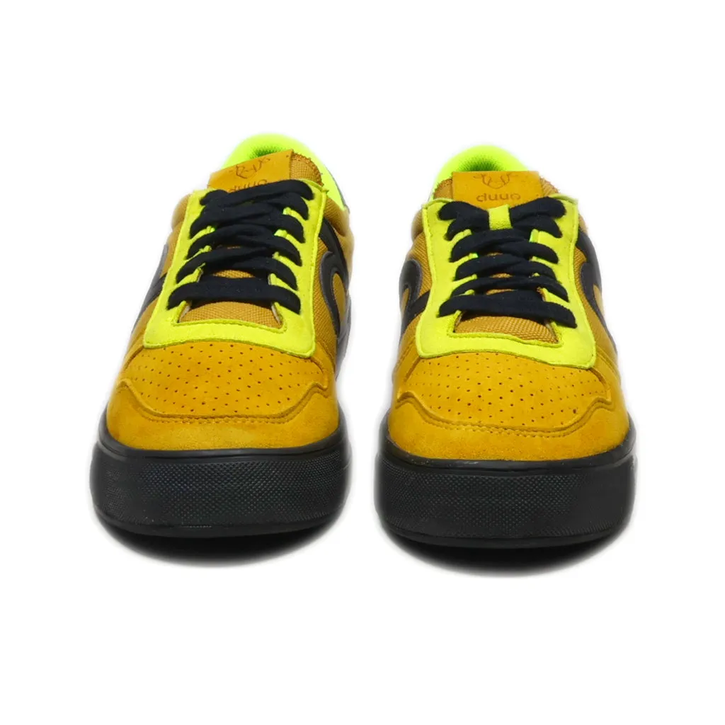 Duuo Empathy Revolution Low-Top Sneakers Suede Yellow Colour For Men