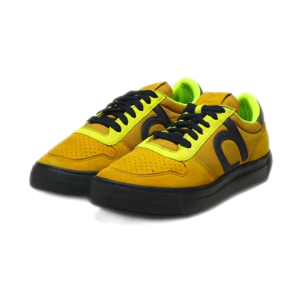 Duuo Empathy Revolution Low-Top Sneakers Suede Yellow Colour For Men