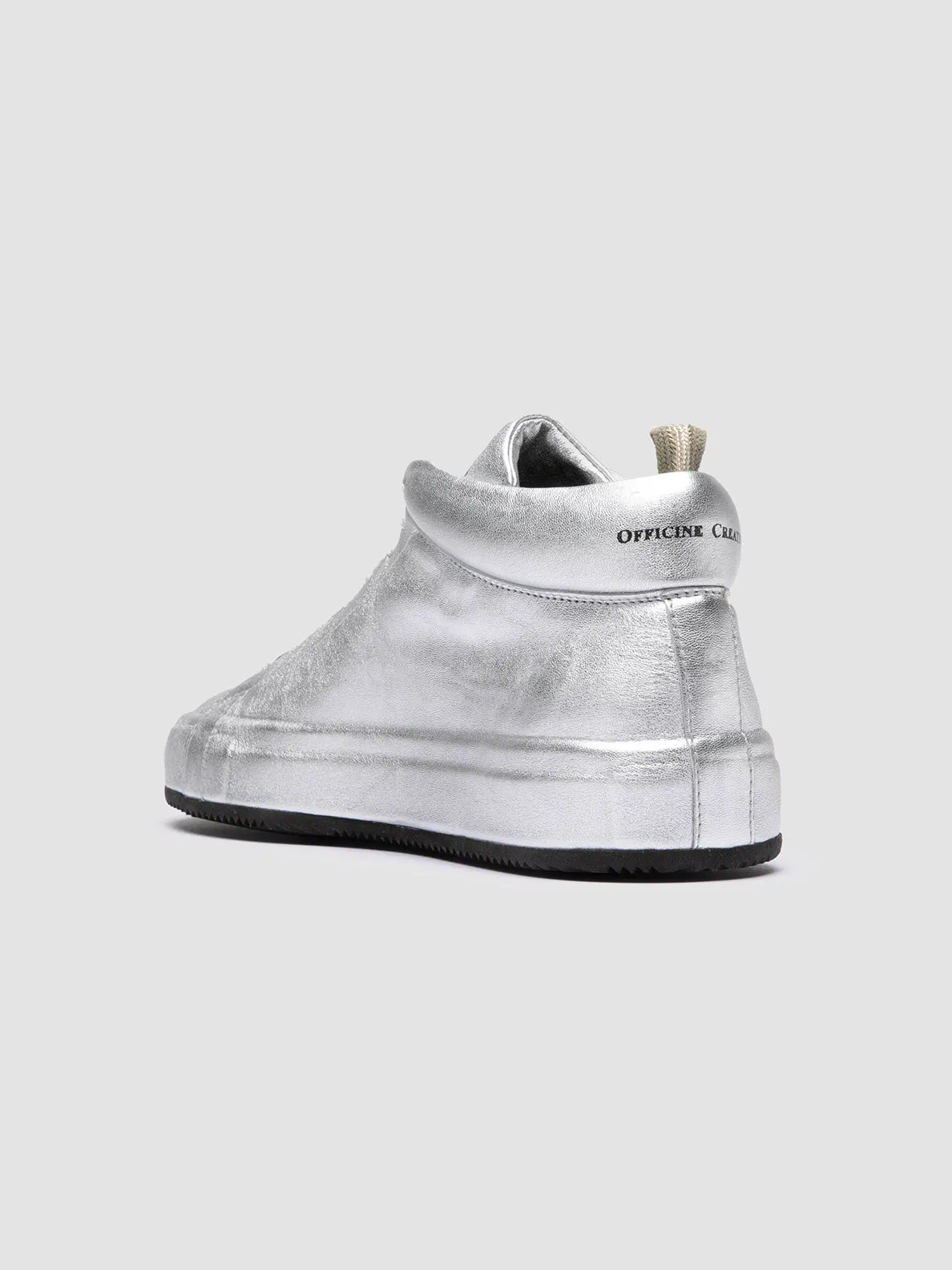 EASY 102 - Silver Leather Low Top Sneakers