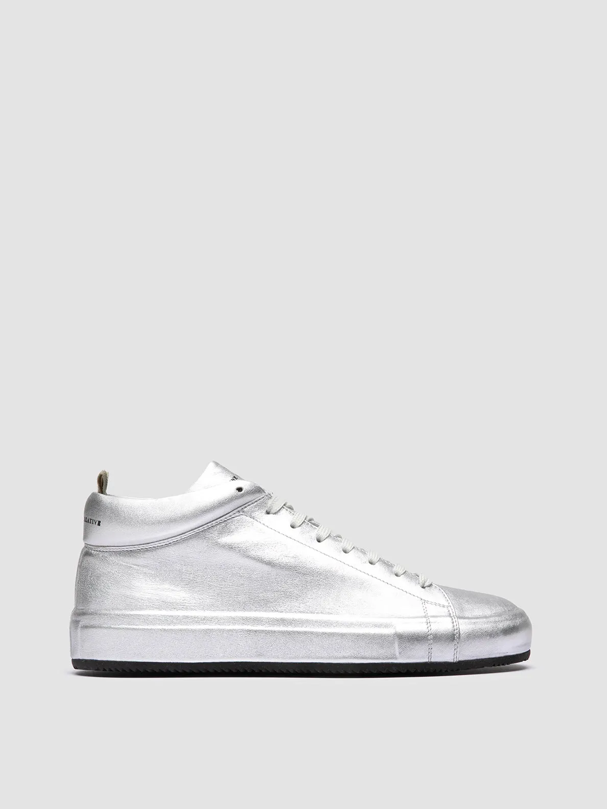 EASY 102 - Silver Leather Low Top Sneakers