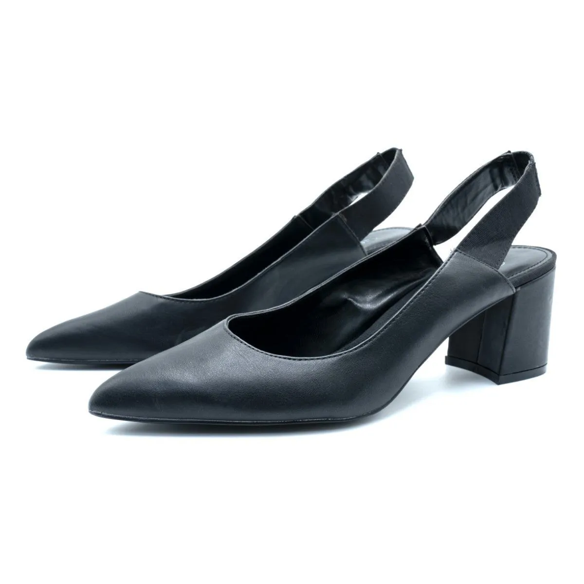 Esprit Block High-Heel Shoes Leather Black Colour For Women