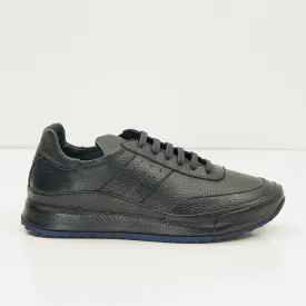 Full Grain Leather Stealth Sneaker - Navy