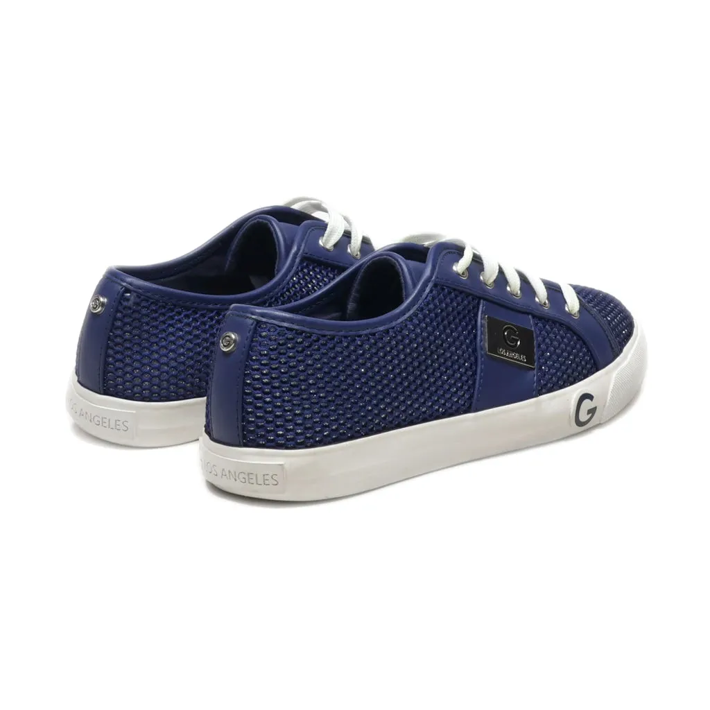 Gbg Los Angeles Low-Top Sneakers Fabric Blue Colour For Women