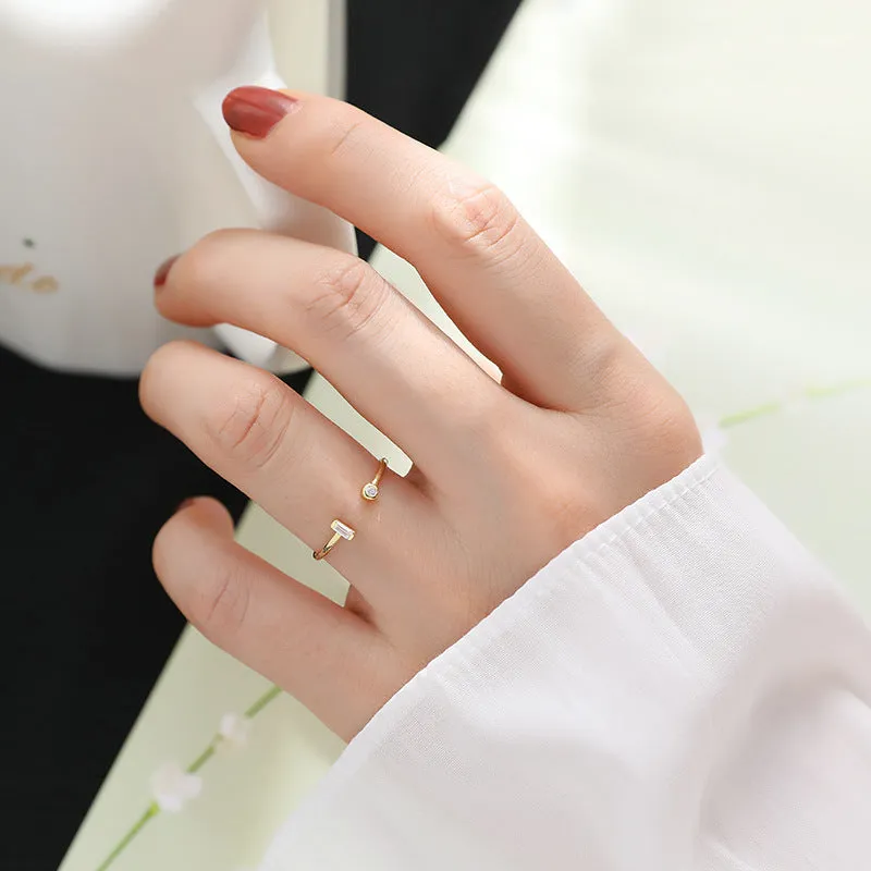 Geometric Stones Open RIng