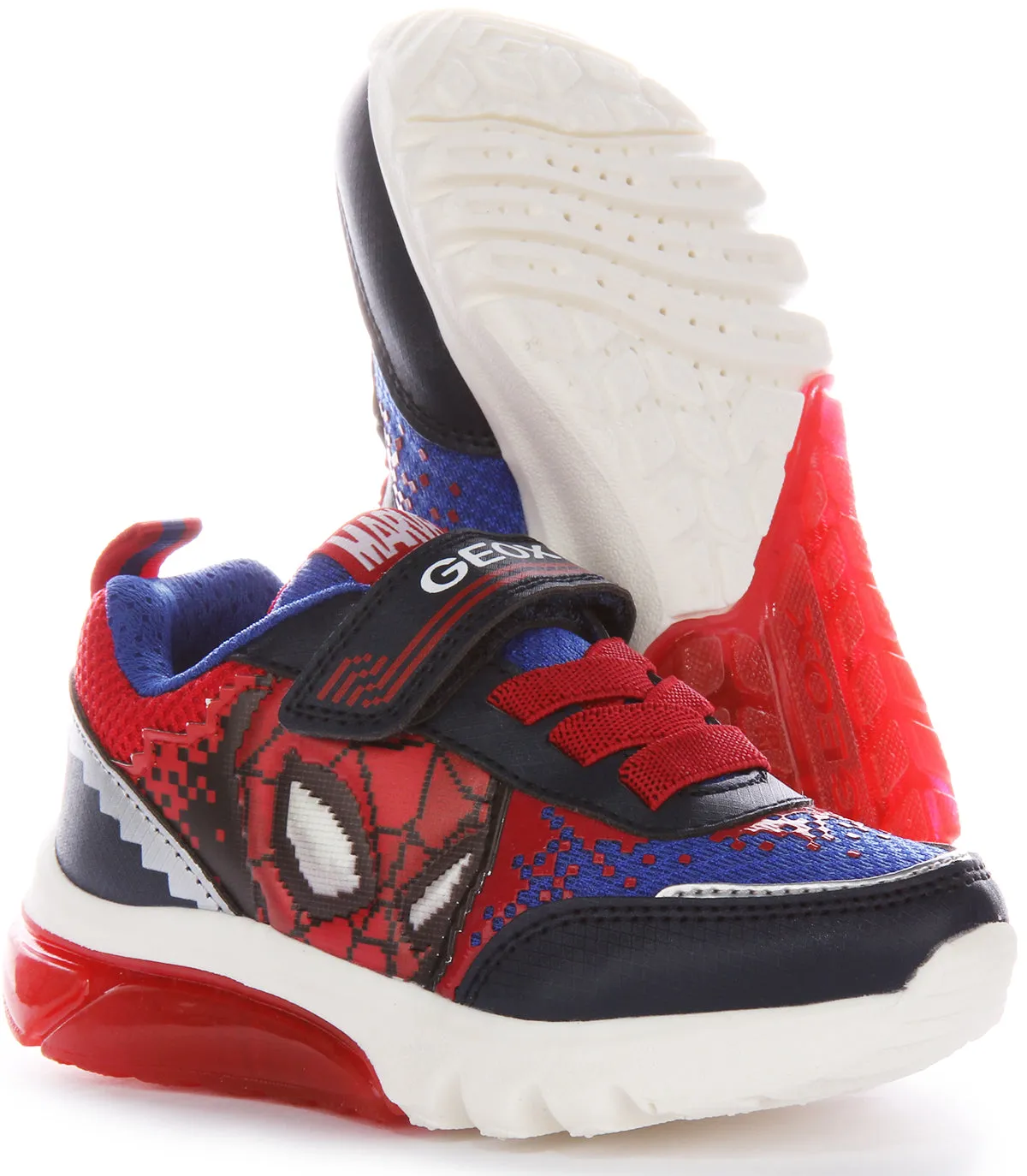 Geox J Ciberdrone F Spiderman In Navy Red For Kids