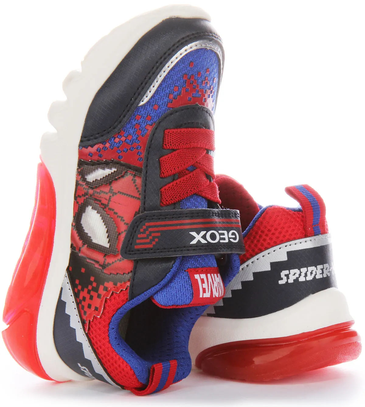 Geox J Ciberdrone F Spiderman In Navy Red For Kids