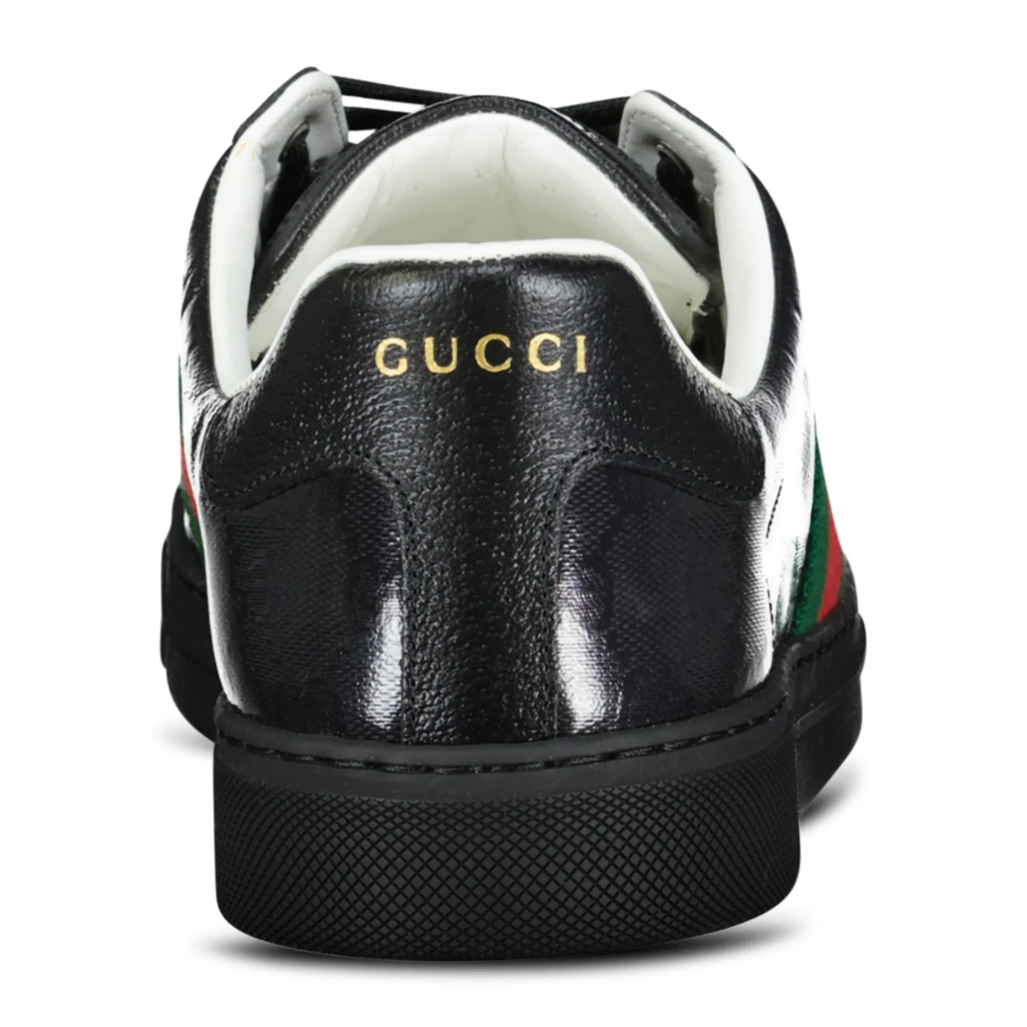 Gucci Ace GG Supreme Patent Trainers Black