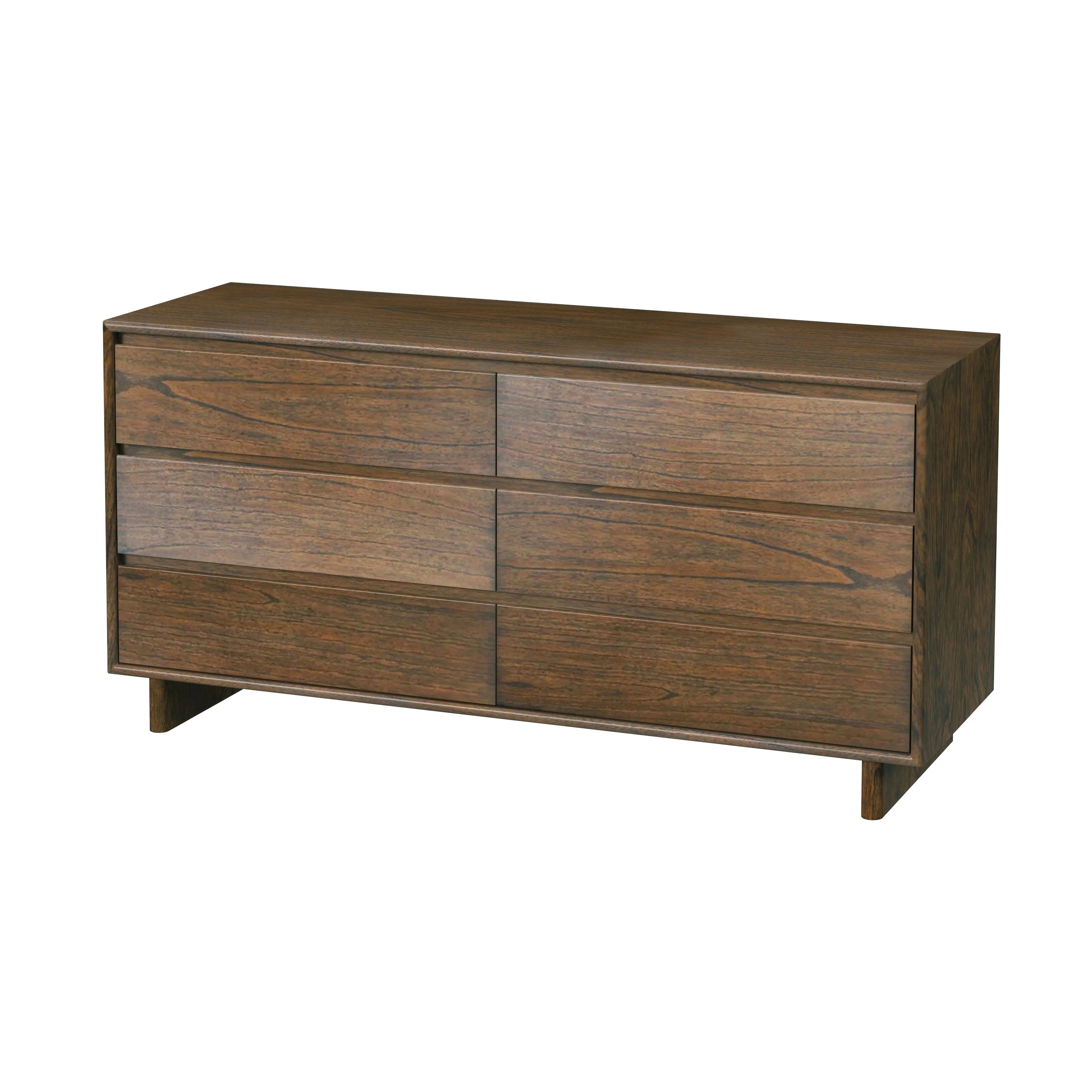 Halmstad Wood Panel 6 Drawer Dresser in Brown  5766188