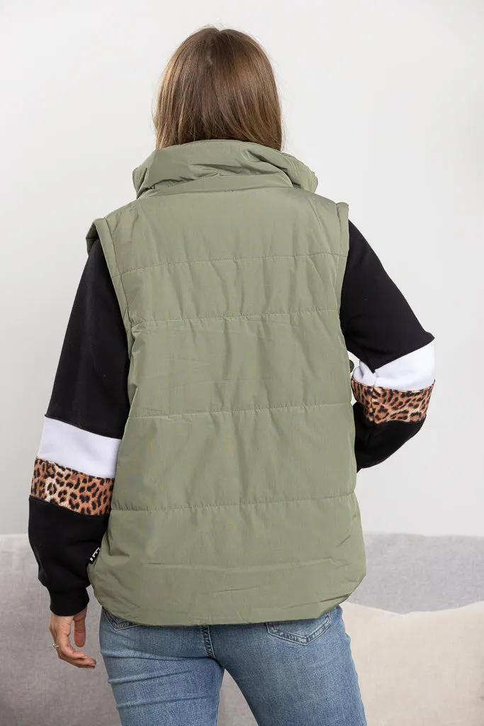 JORDAN PUFFER VEST - Khaki