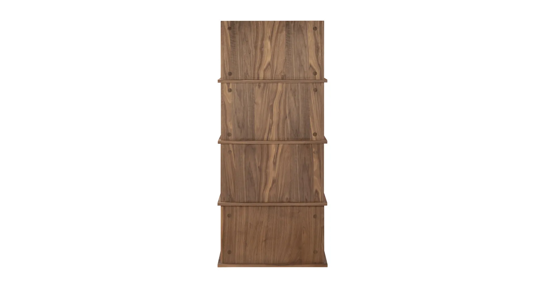 Keep Stacking Storage System 4-Piece, Open and Closed, Walnut