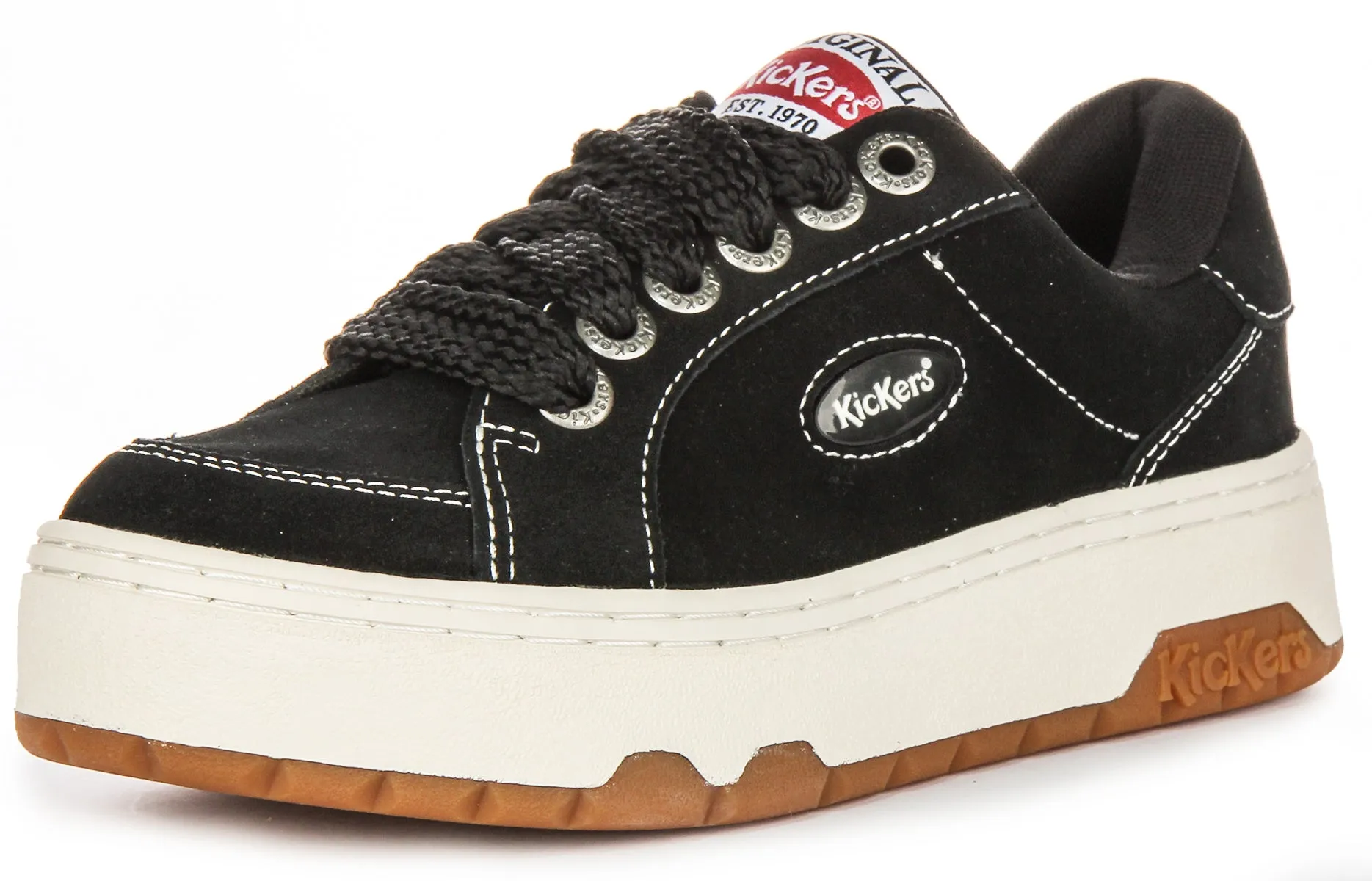 Kickers 70S Lo Sued In Black For Women