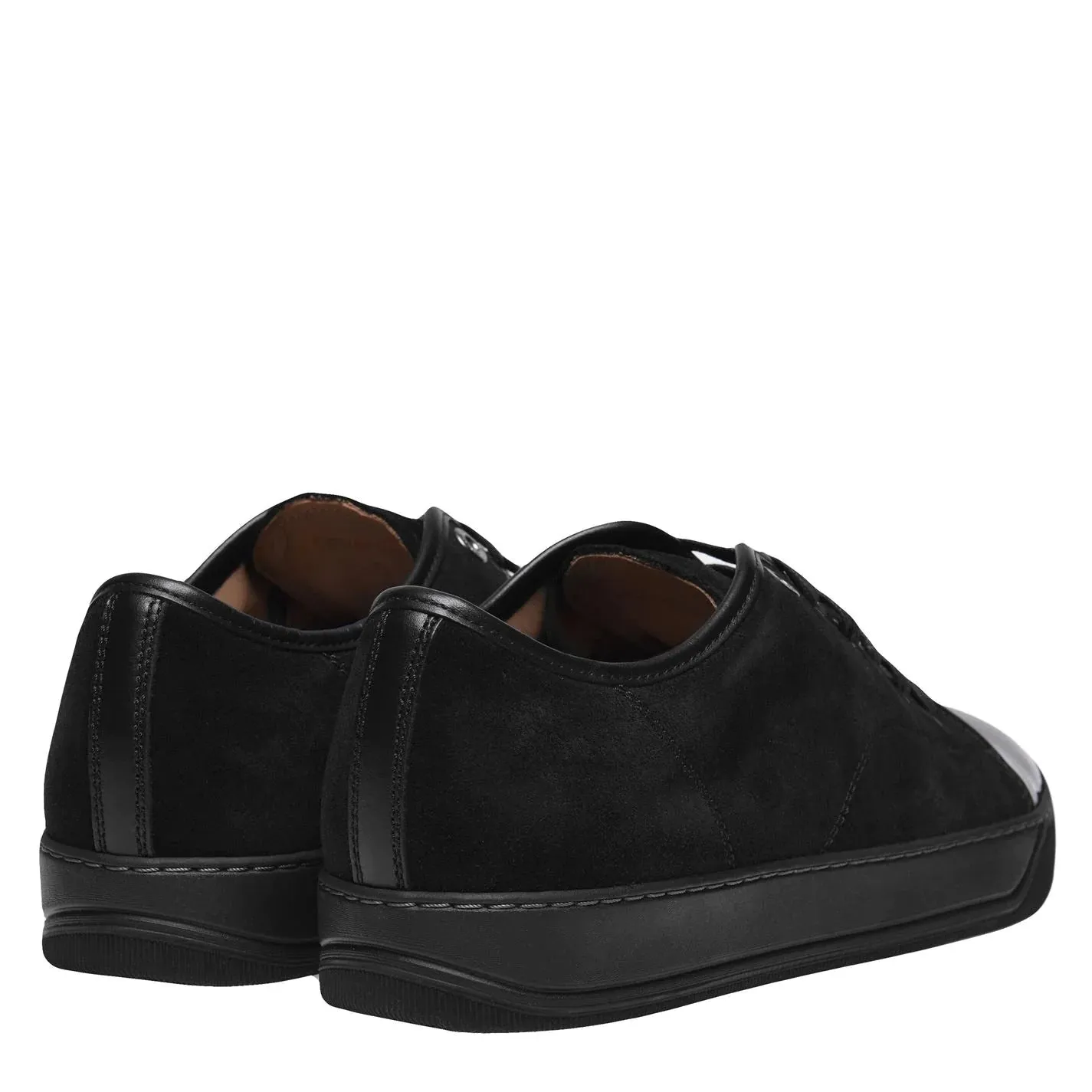 LANVIN Patent Toe Trainer Black