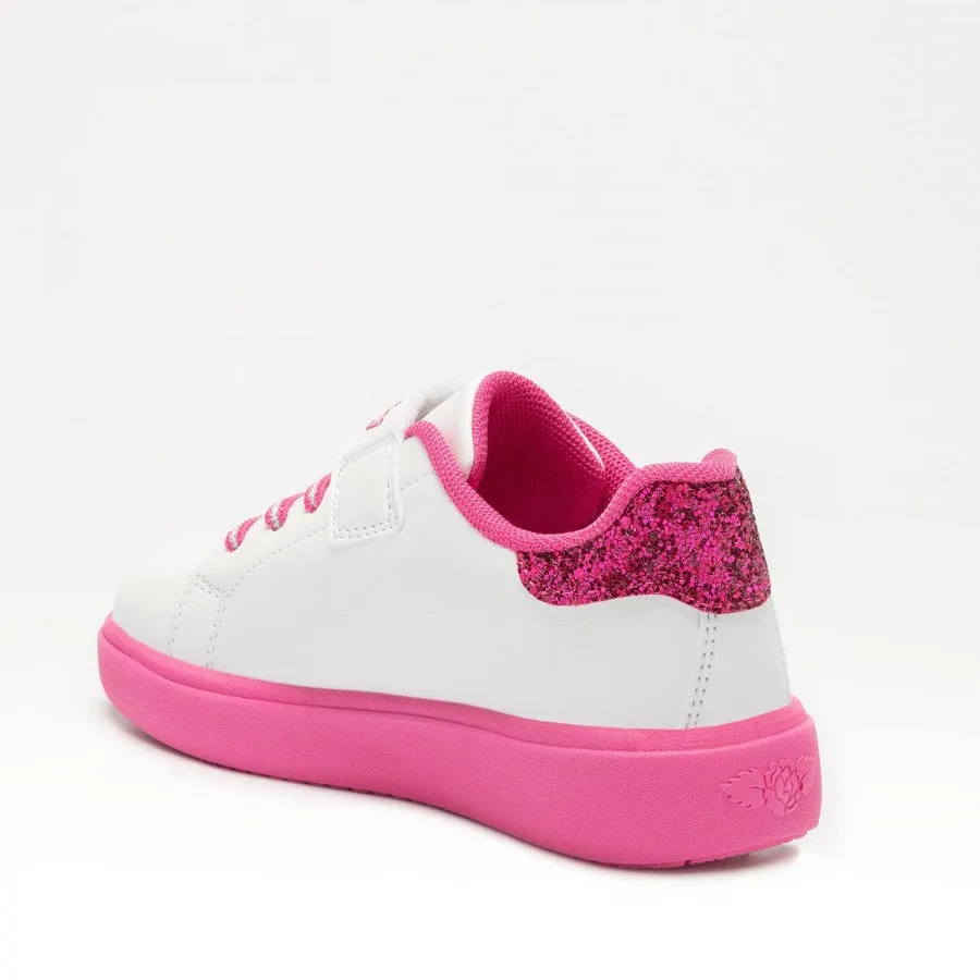 Lelli Kelly Mille Stelle Girls White Fuchsia Ballerina Trainer