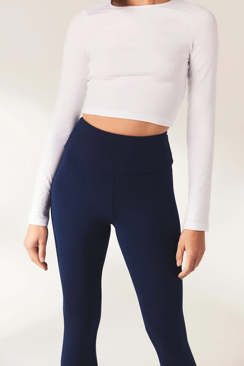 Lightweight Everyday High Waisted Leggings - Navy