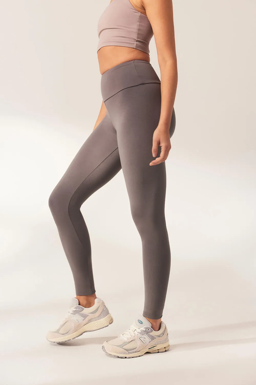 Lightweight Everyday High Waisted Leggings - Slate Green