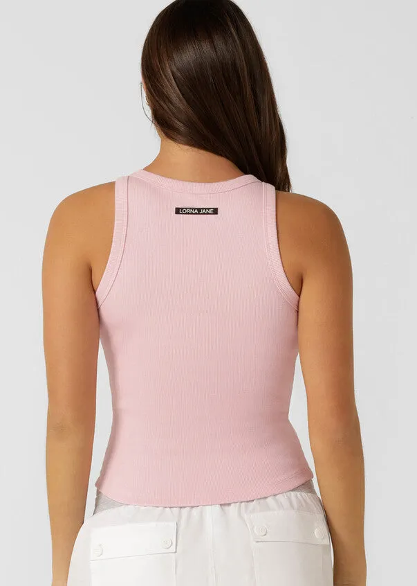 Lorna Jane Basics Rib Tank - Sweet Pink