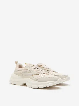 Beige LUNA BLU Chunky Lace-Up Sneakers