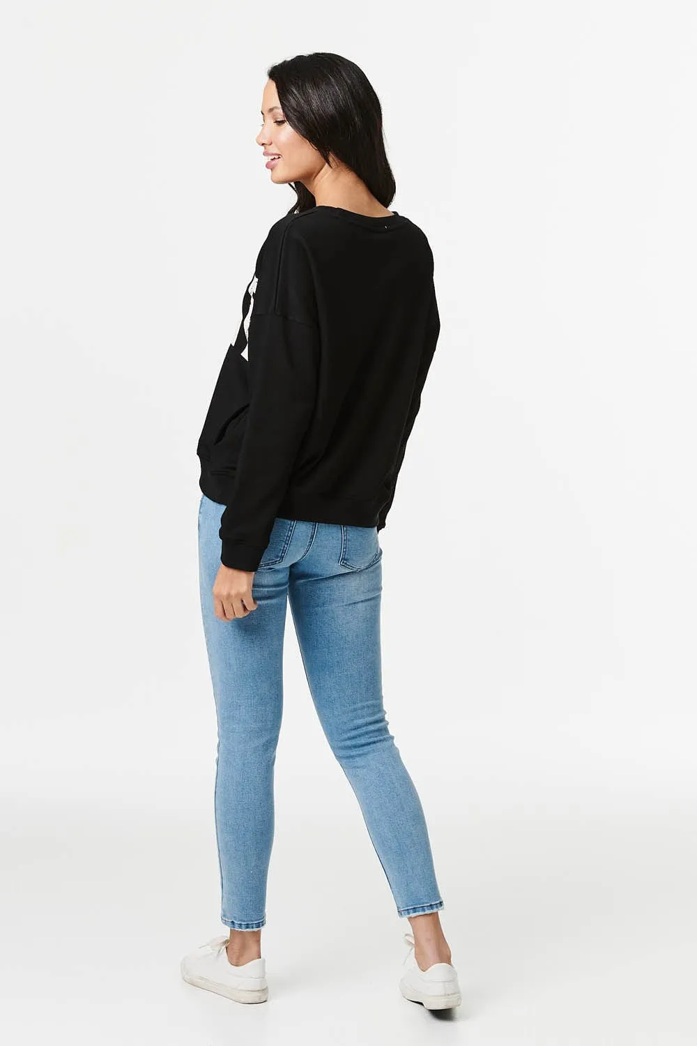 Luxe Print Relaxed Sweatshirt