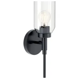 Madden 15" 1-Light Wall Sconce, Black Finish