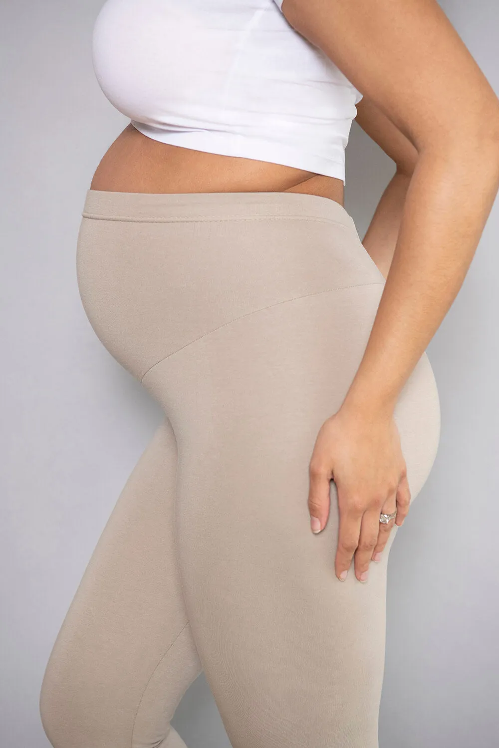 Maternity Everyday Leggings - Oatmeal Beige