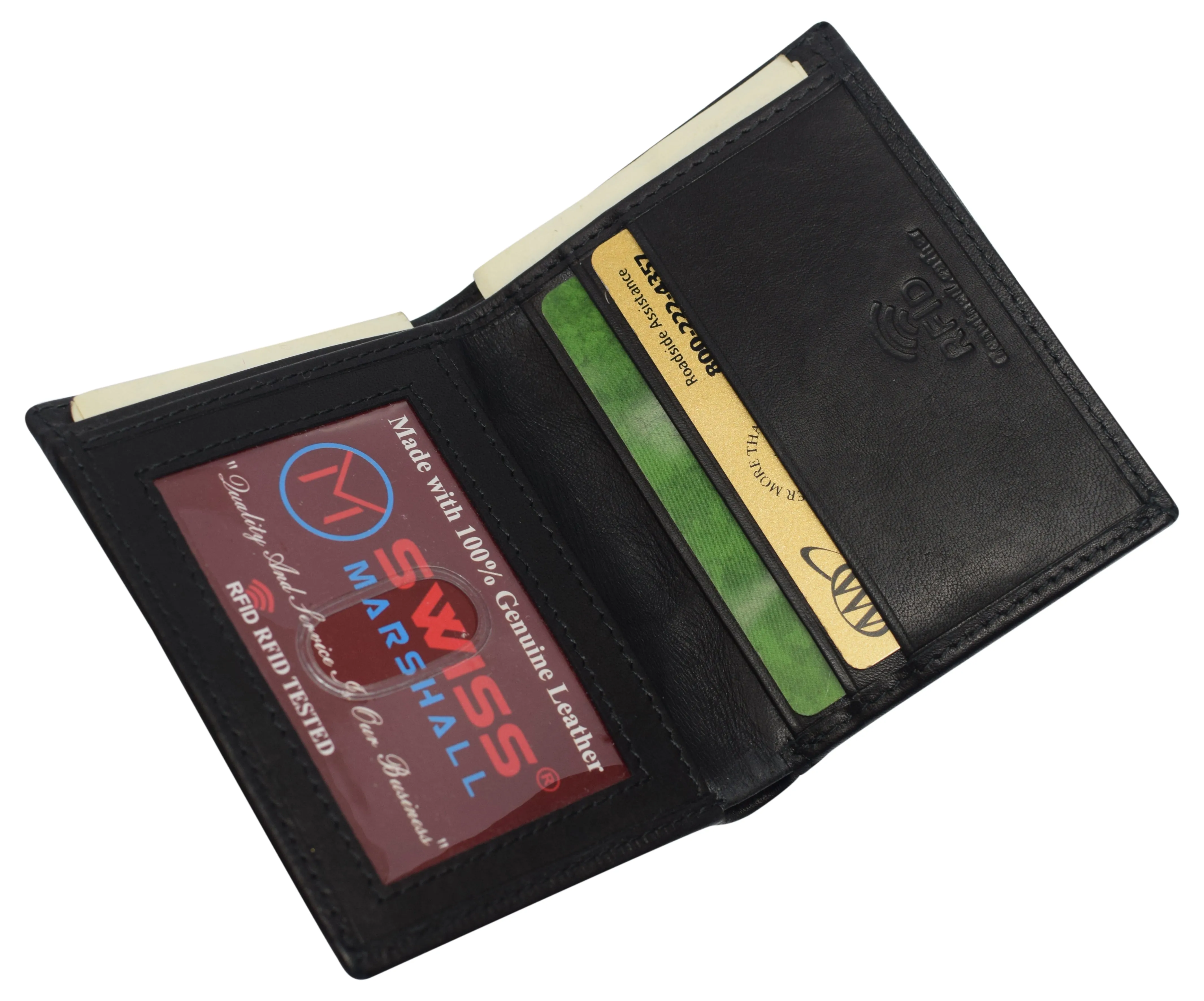 Men rfid safe minimalist front pocket wallet leather thin card case