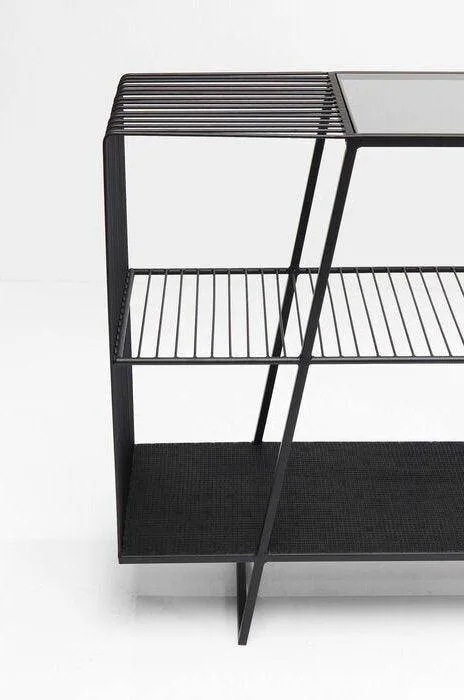 Mesh Black Metal Console