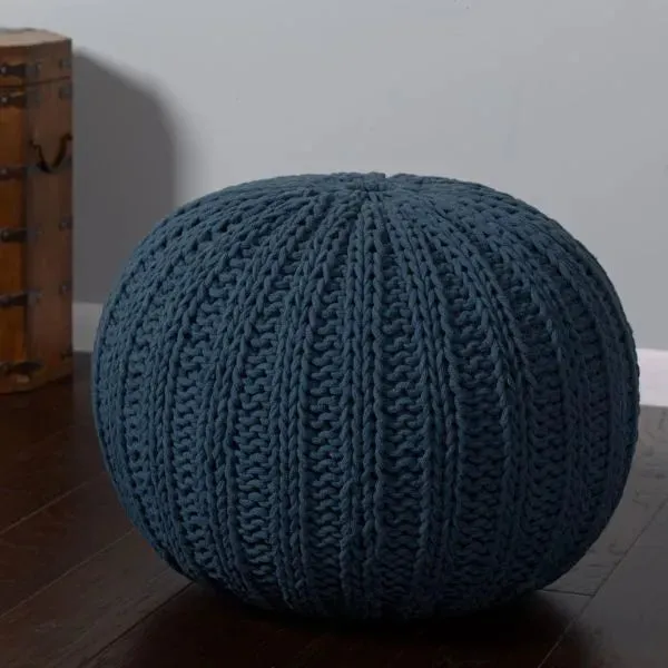 Midnight Knit LR08124 Pouf