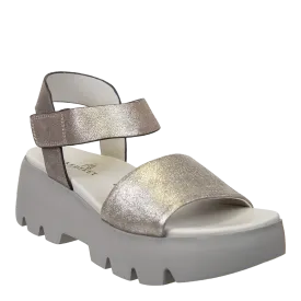 NAKED FEET - ALLOY in SILVER Platform Sandals