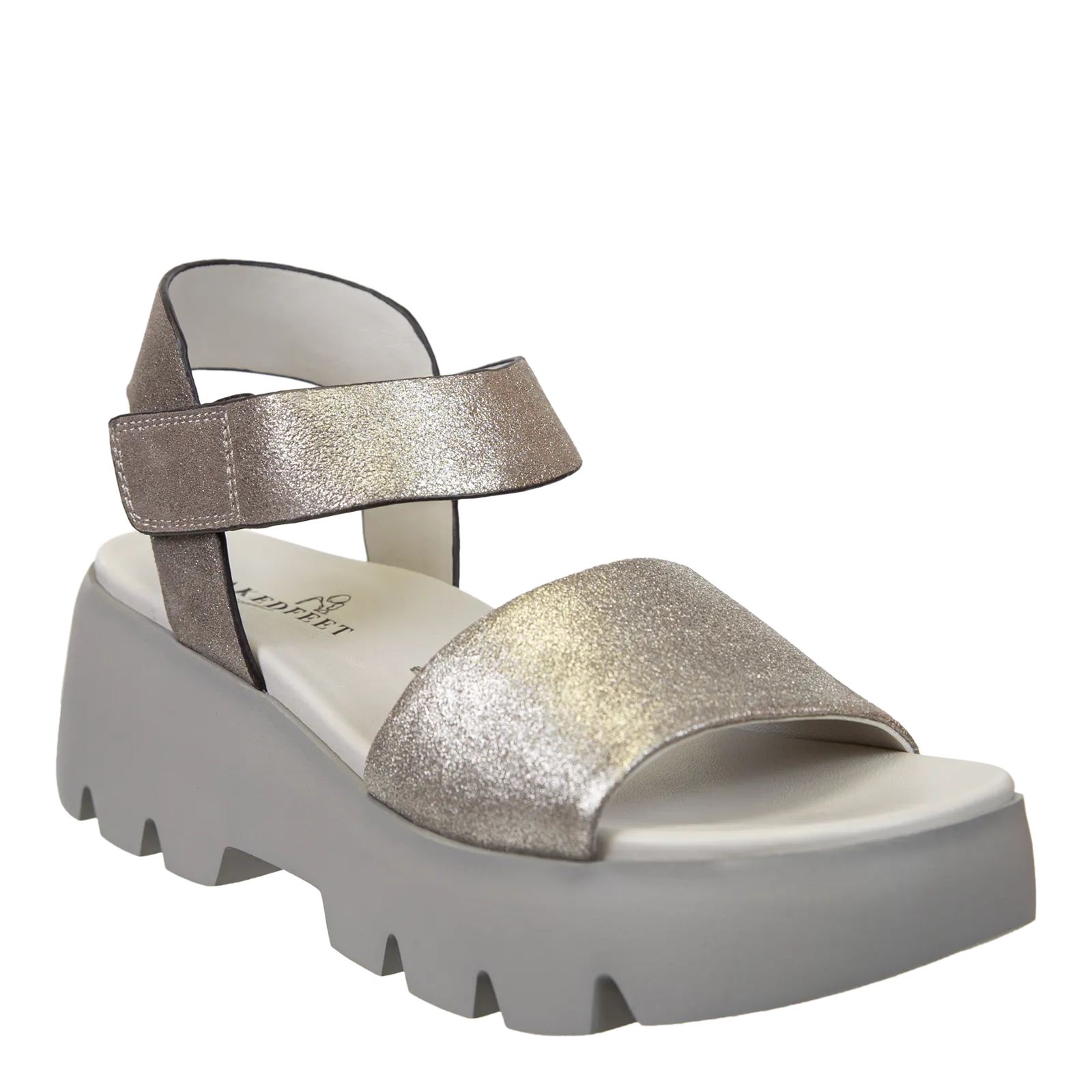 NAKED FEET - ALLOY in SILVER Platform Sandals