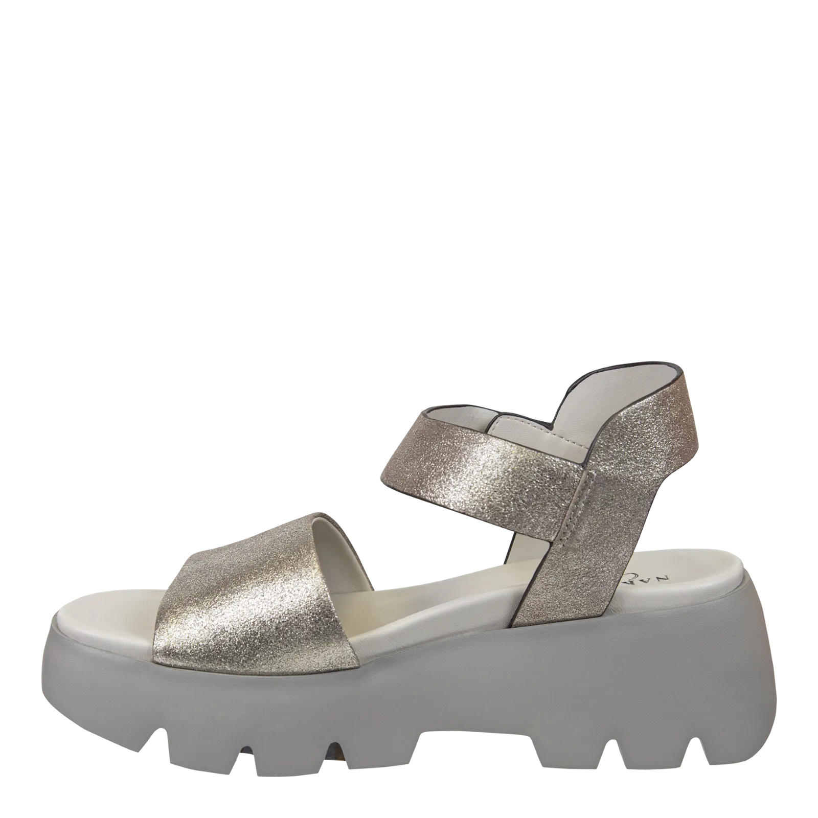 NAKED FEET - ALLOY in SILVER Platform Sandals