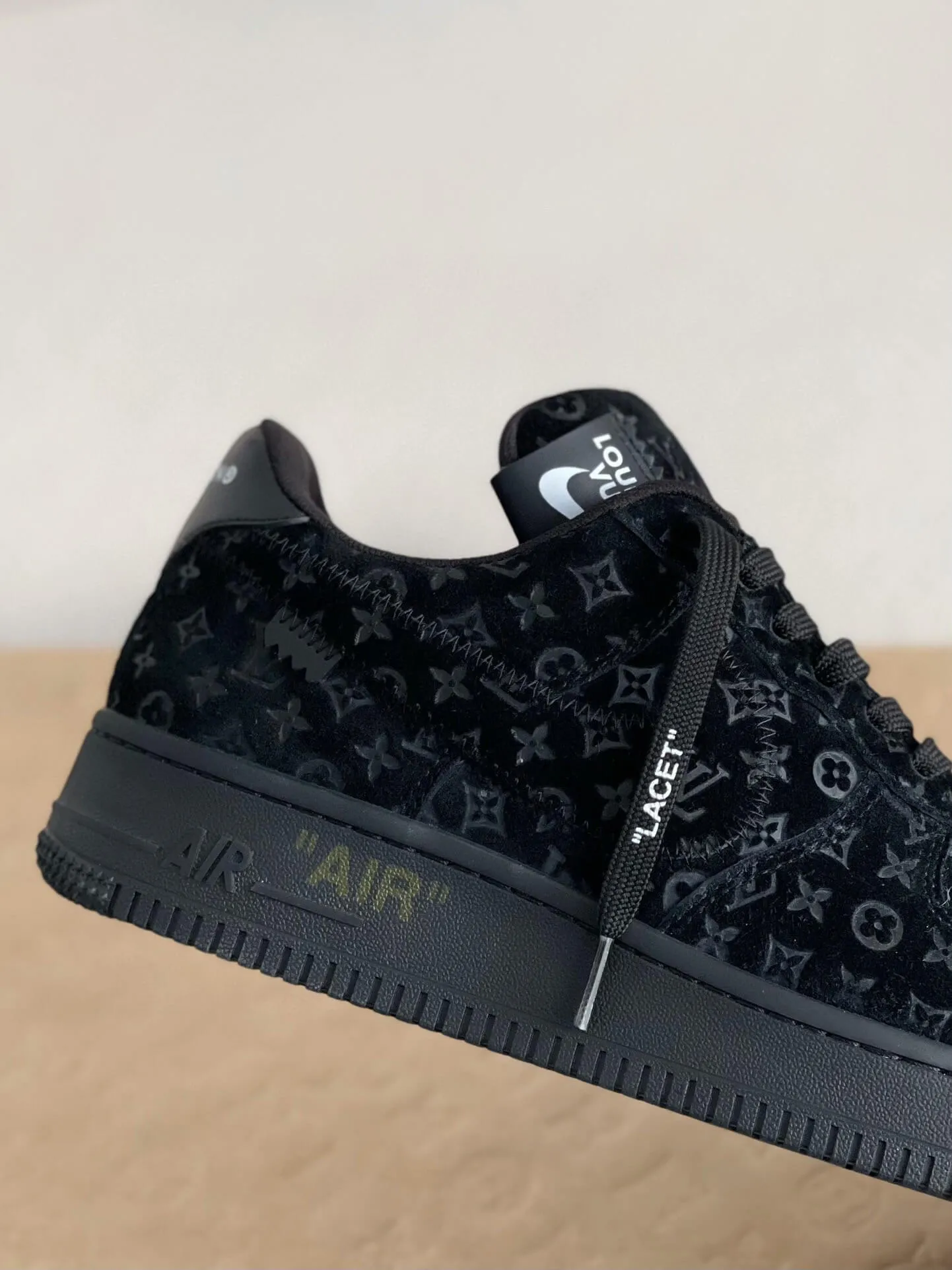 Nike x Louis Vuitton LV Air Force 1 Black Monogram Sneakers