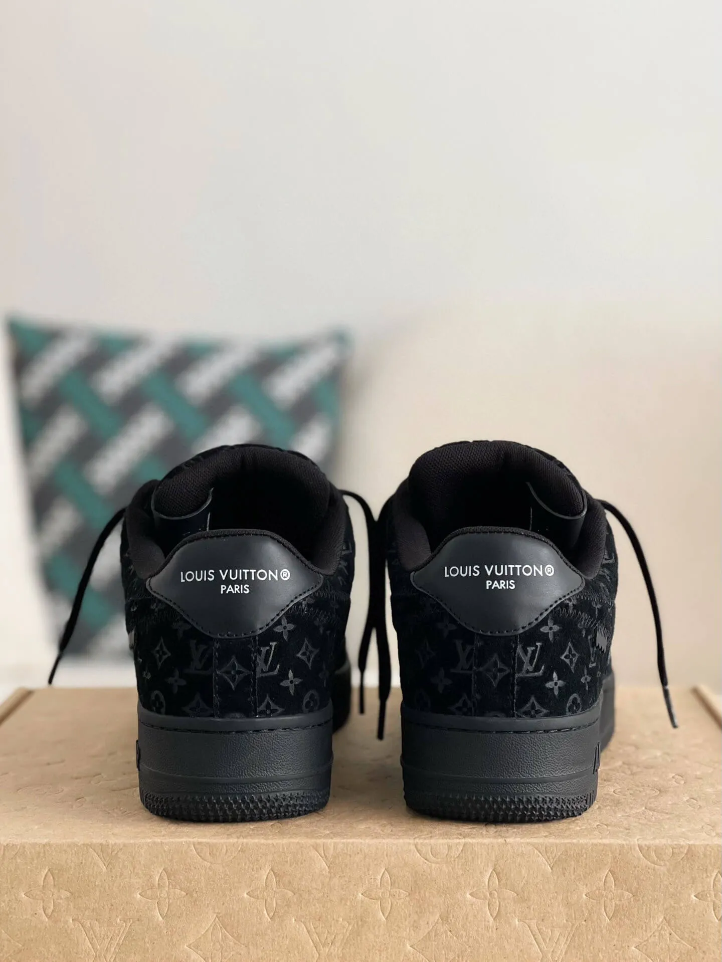 Nike x Louis Vuitton LV Air Force 1 Black Monogram Sneakers