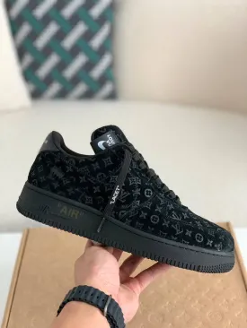 Nike x Louis Vuitton LV Air Force 1 Black Monogram Sneakers