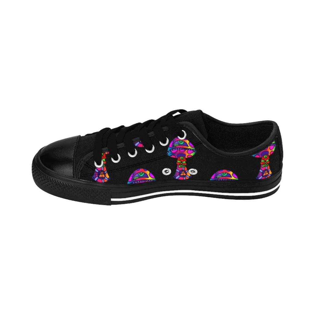 Rainbow Skull Shroom Men's Sneakers