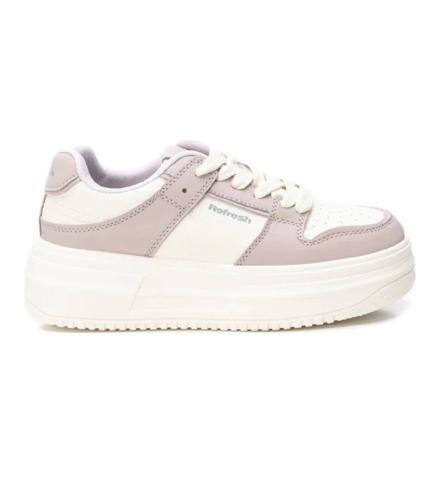 Refresh 171918 Lilac Womens Chunky Lace Up Trainers