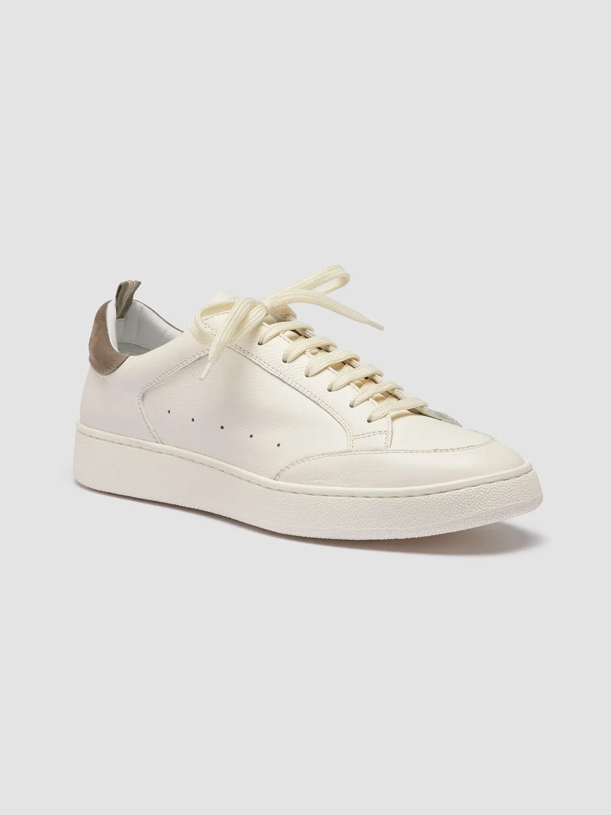 THE DIME 001 - White Suede Low Top Sneakers