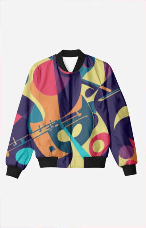 The Musicians - Unisex Printed Bomber Jacket with Pockets