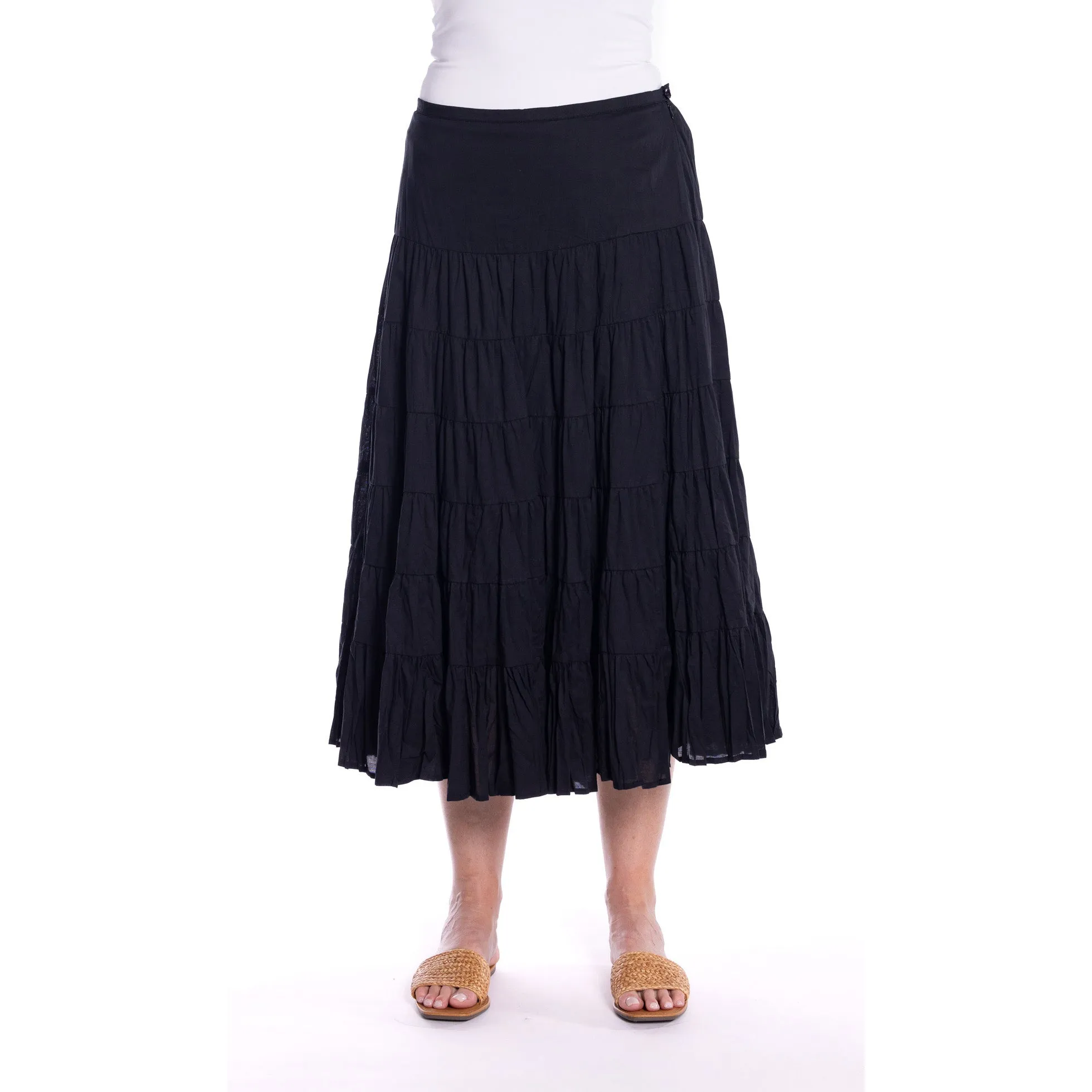 Tiered Skirt by Café Latte - Black