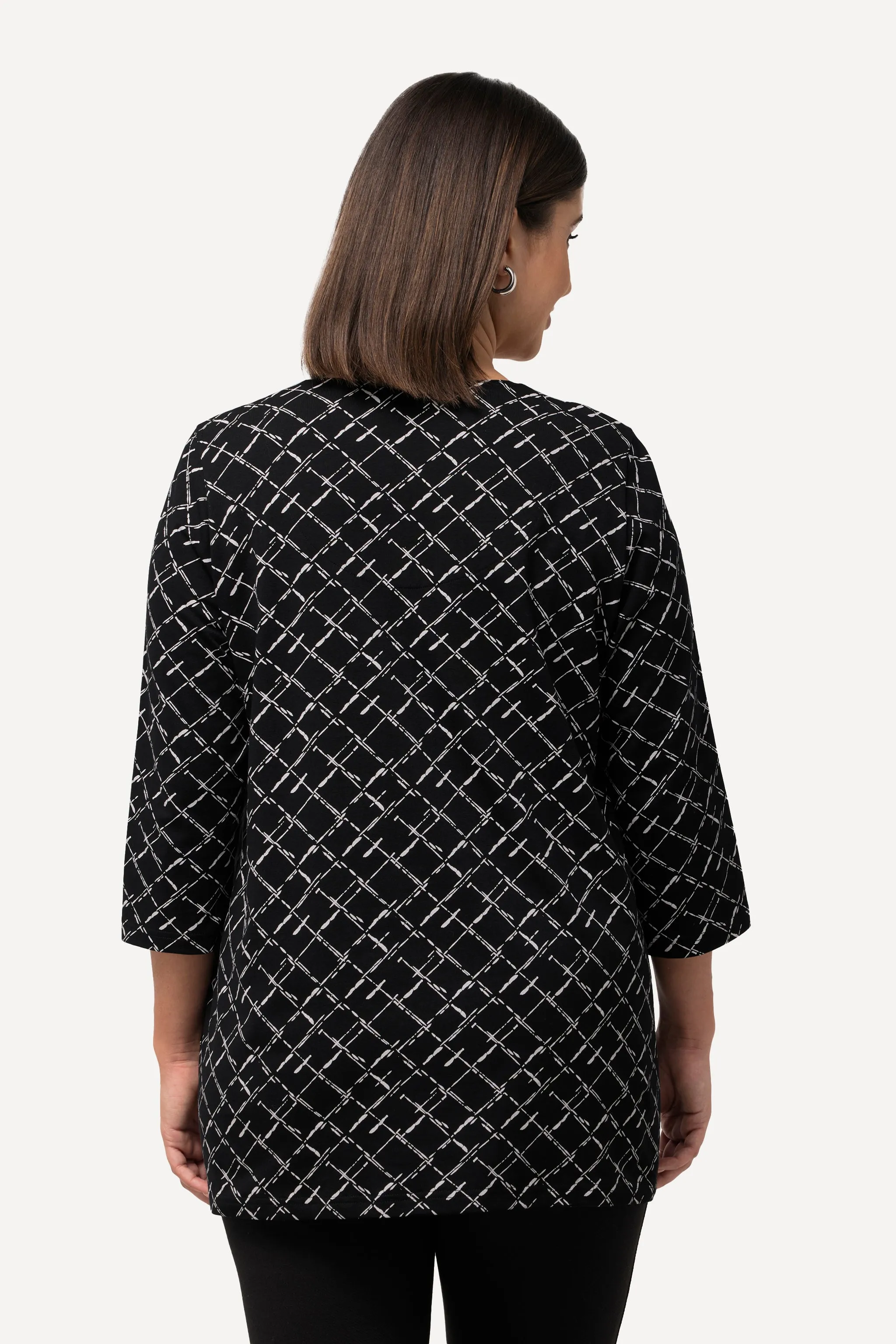 Ulla Popken Check Print Top