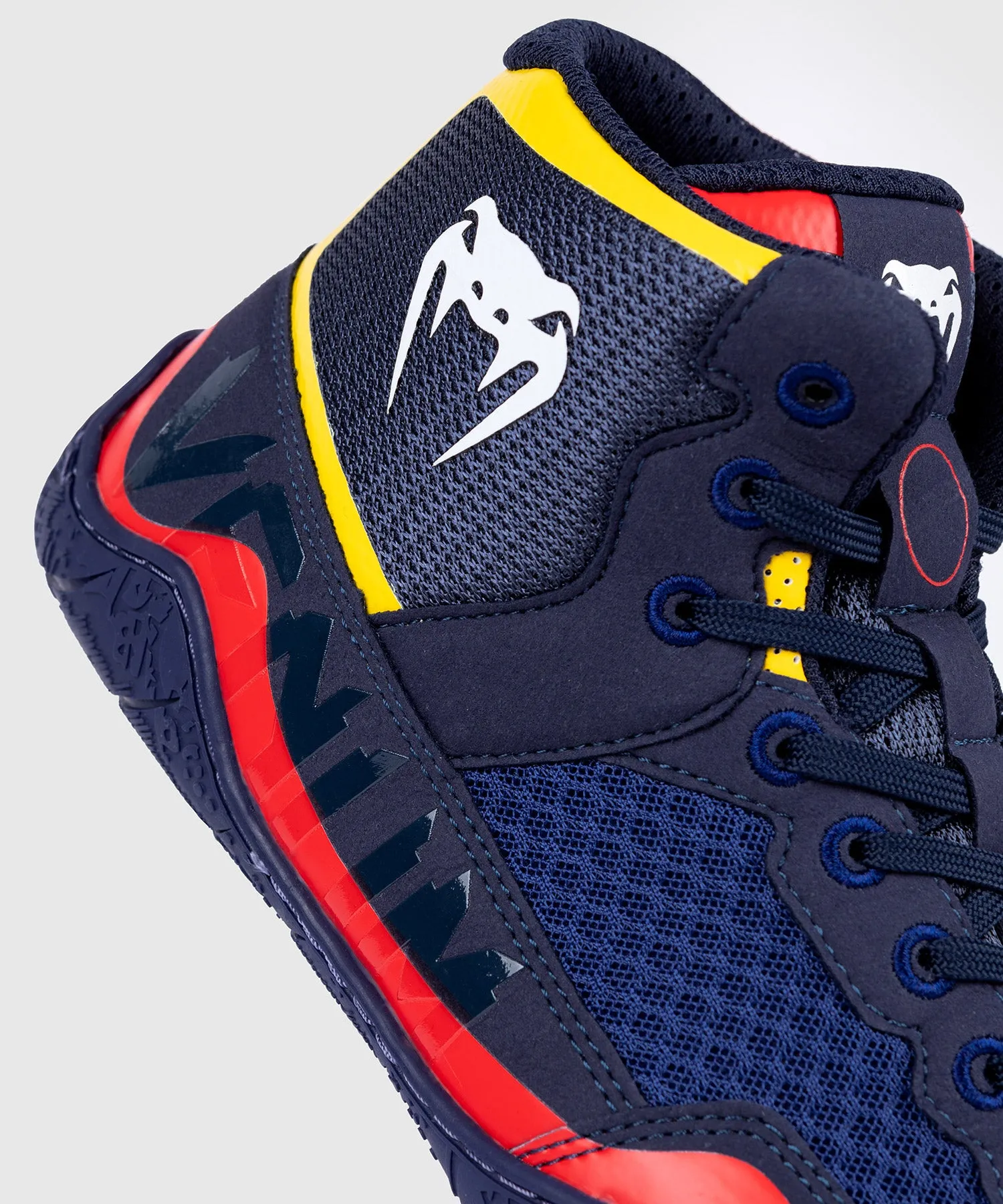 Venum Elite Wrestling Shoes - Blue/Yellow