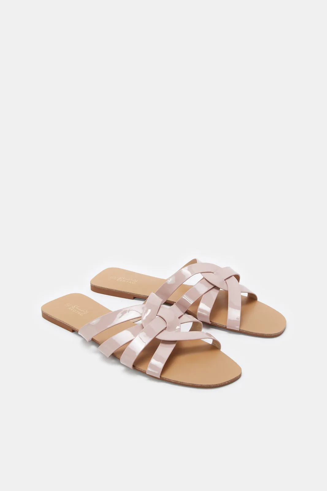 Women Pink Strappy Mule