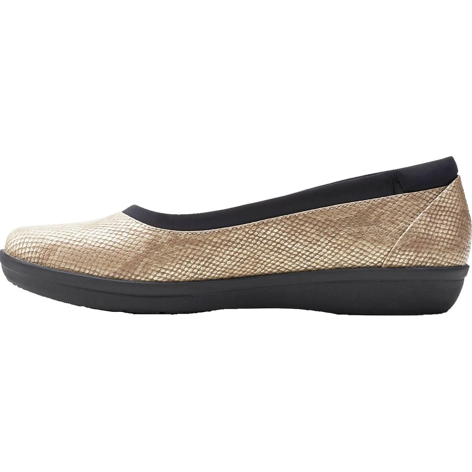 Women's Clarks Cloudsteppers Ayla Low Taupe Snake Print Synthetic