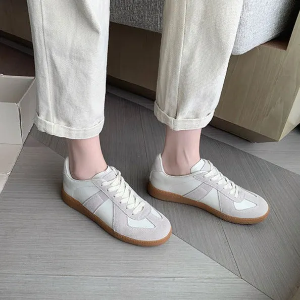 Womens Leather Sneakers Casual Comfortable Shoes