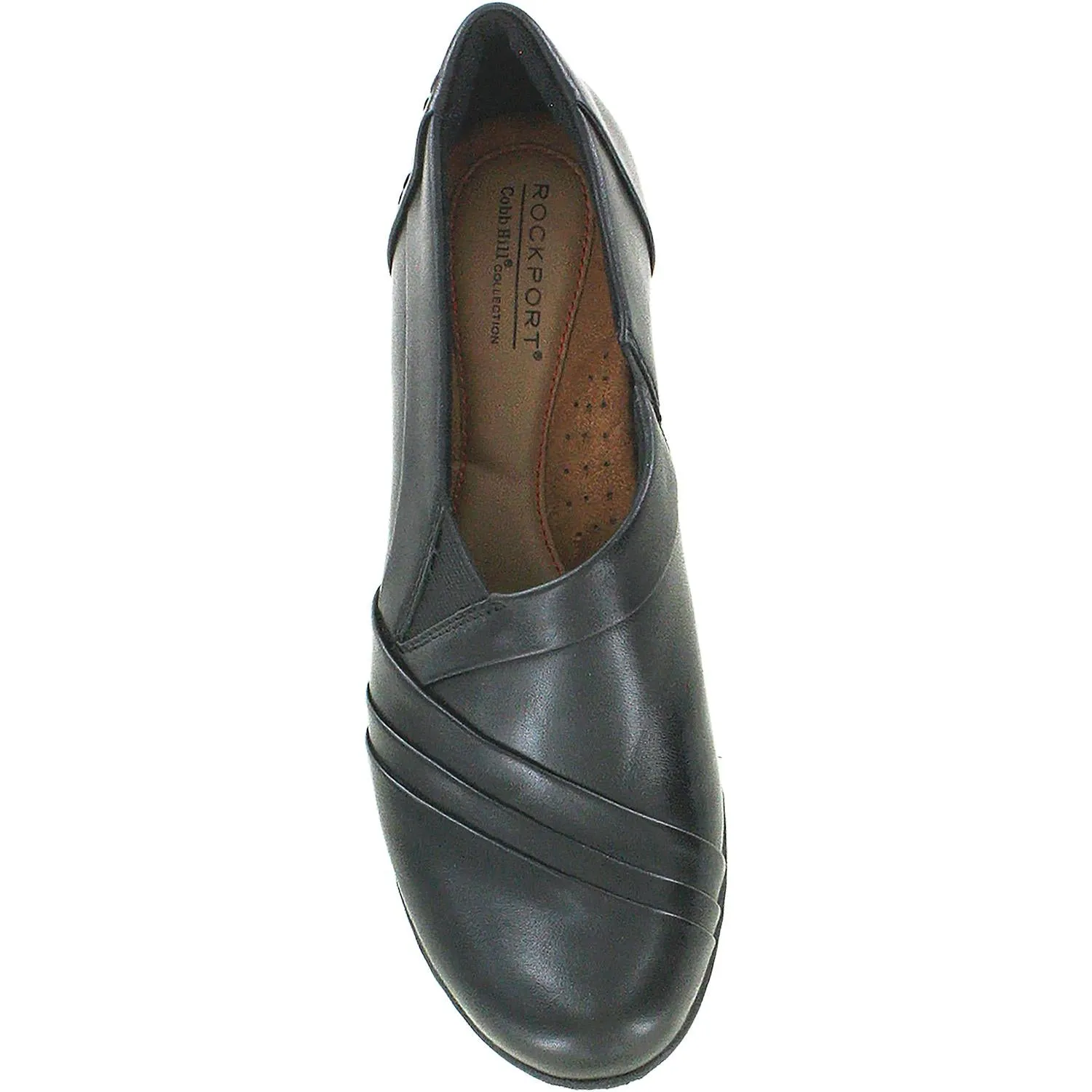 Women's Rockport Cobb Hill Abbott Slip-On Black Leather